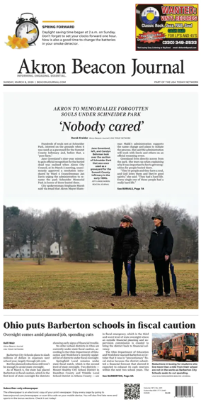 Cover of Akron Beacon Journal