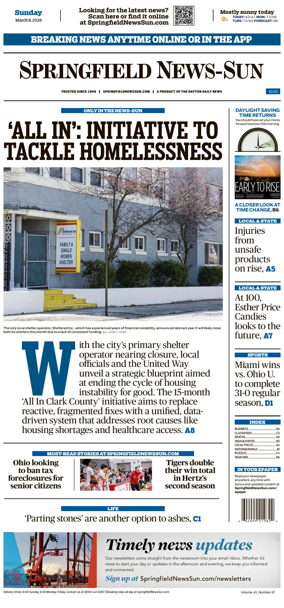 Cover of Springfield News-Sun