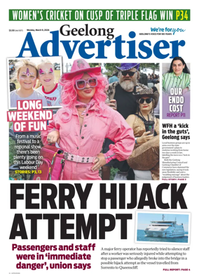 Cover of Geelong Advertiser