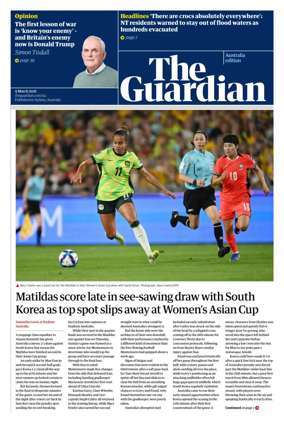 Cover of The Guardian Australia