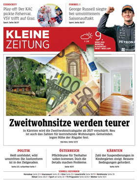 Cover of Kleine Zeitung Kaernten