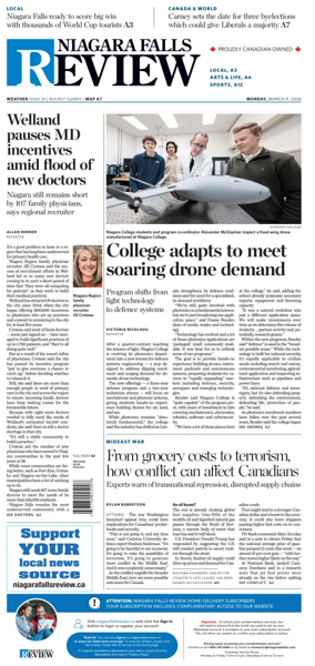 Cover of The Niagara Falls Review