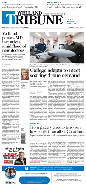 Cover of The Welland Tribune