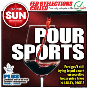 Cover of Toronto Sun
