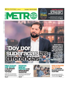 Cover of Publimetro Chile