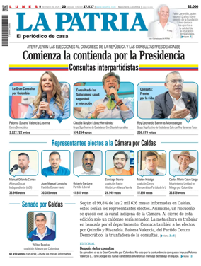 Cover of La Patria (Colombia)