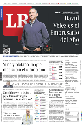 Cover of La Republica (Colombia)