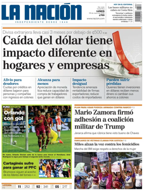 Cover of La Nacion (Costa Rica)