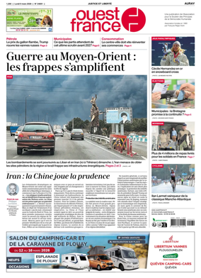 Cover of Ouest France (Auray)