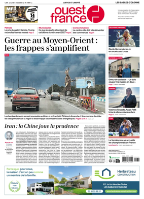 Cover of Ouest France (Les Sables-d'Olonne)