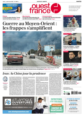 Cover of Ouest France (Nantes)