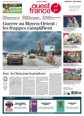 Cover of Ouest-France (Quimperle Concarneau)