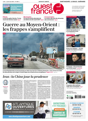 Cover of Ouest France (Saint-Nazaire La Baule Guerande)