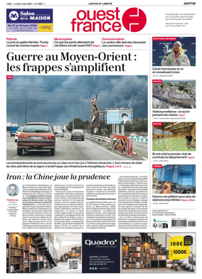 Cover of Ouest France (Sarthe)