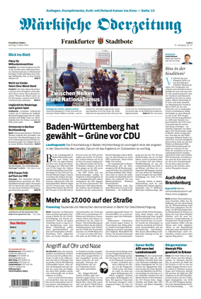 Cover of Markische Oderzeitung Frankfurt (Oder)
