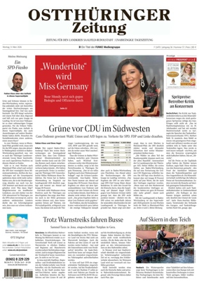 Cover of Ostthuringer Zeitung (Landkreis Saalfeld-Rudolstadt)