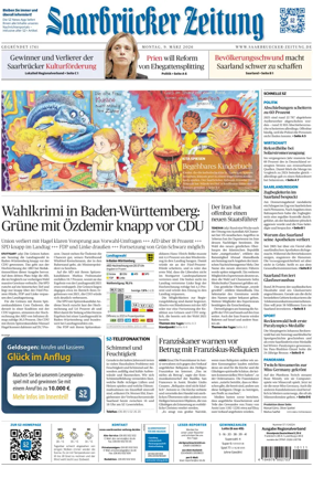 Cover of Saarbruecker Zeitung