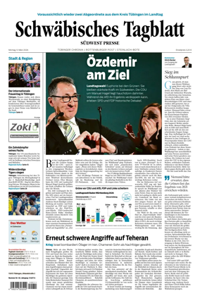 Cover of Schwabisches Tagblatt - Tubinger Chronik