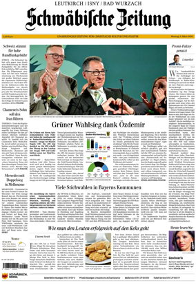 Cover of Schwabische Zeitung (Leutkirch / Isny / Bad Wurzach)