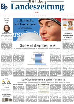 Cover of Thuringische Landeszeitung (Erfurt)