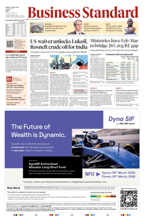 Cover of Business Standard