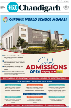 Cover of Hindustan Times (Chandigarh) - Live