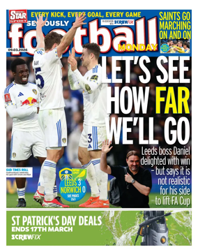 Cover of Irish Daily Star - Fanatic