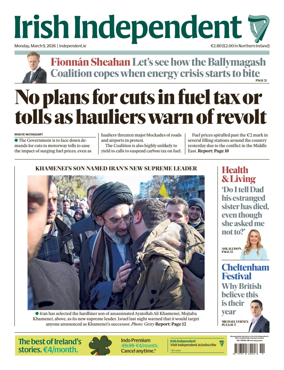 Cover of Irish Independent