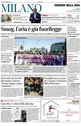 Cover of Corriere della Sera (Milano)