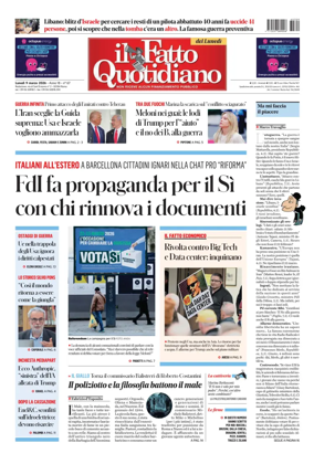 Cover of Il Fatto Quotidiano