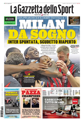Cover of La Gazzetta dello Sport - Roma