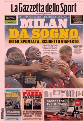 Cover of La Gazzetta dello Sport