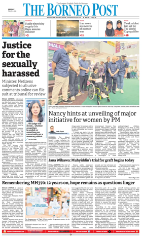 Cover of The Borneo Post (Sarawak)