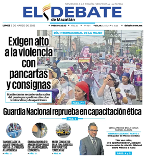 Cover of El Debate de Mazatlan