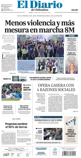 Cover of El Diario de Chihuahua