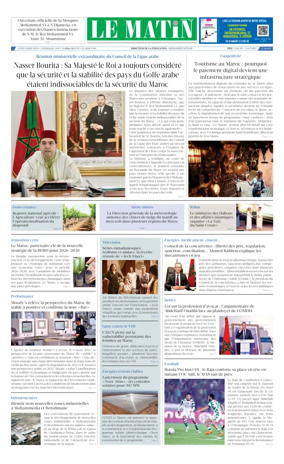 Cover of Le Matin (Morocco)