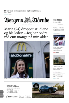 Cover of Bergens Tidende