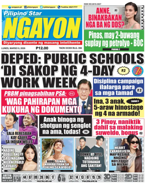 Cover of Pilipino Star Ngayon