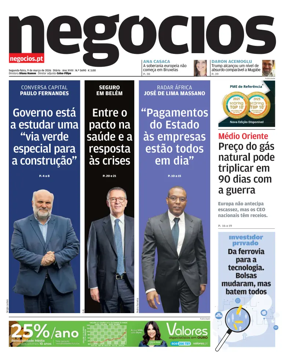 Cover of Jornal de Negocios