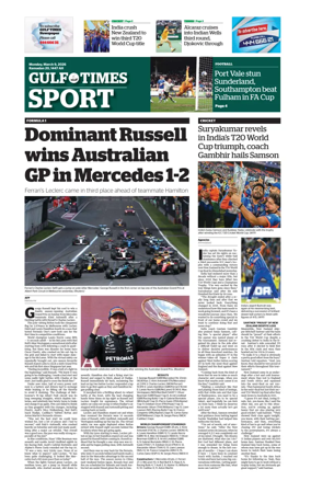 Cover of Gulf Times Sport