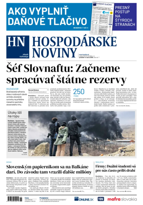 Cover of Hospodarske noviny