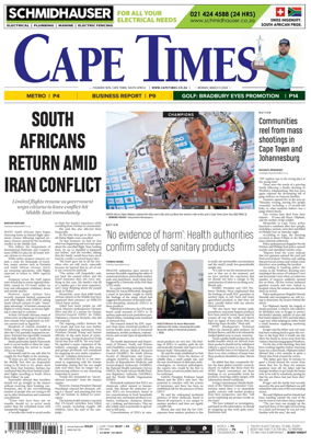 Cover of Cape Times