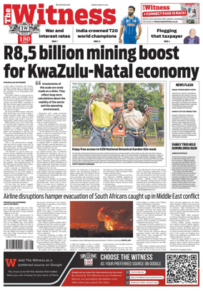 Cover of The Witness (South Africa)