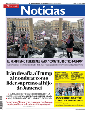 Cover of Diario de Noticias (Spain)