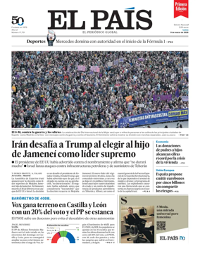 Cover of EL PAIS primera edicion