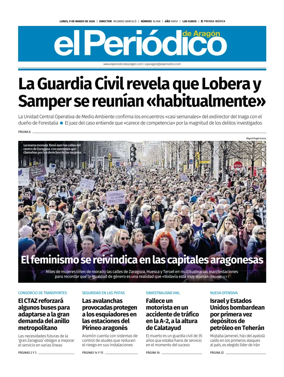 Cover of El Periodico Aragon