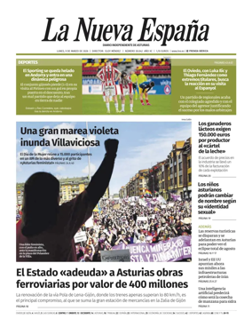 Cover of La Nueva Espana (Occidente)