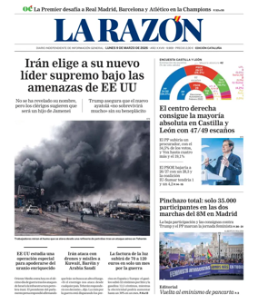 Cover of La Razon (Cataluna)