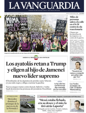 Cover of La Vanguardia (1st Edition)