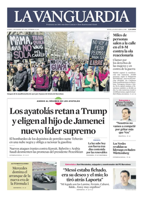 Cover of La Vanguardia